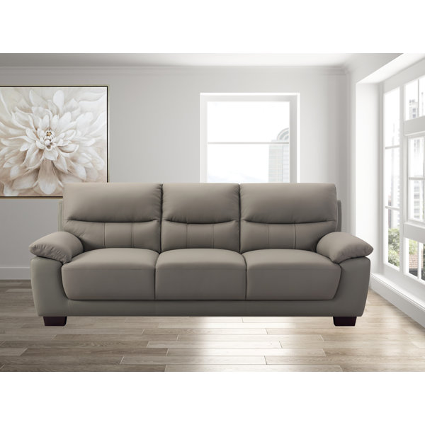 Latitude Run® 82.21'' Leather Match Pillow Top Arm Sofa Wayfair
